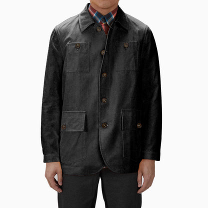 The Washed Denim Twill Chore Coat