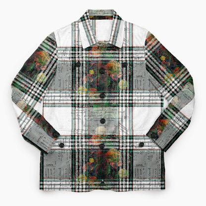 The Ragged Kingdom Peace is Tough Flower Plaid Chore Coat